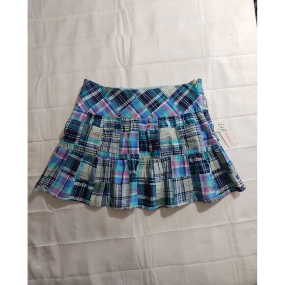 New Vintage Y2K Joe Benbasset Blue Patchwork Short Skirt 7 - Picture 1 of 4